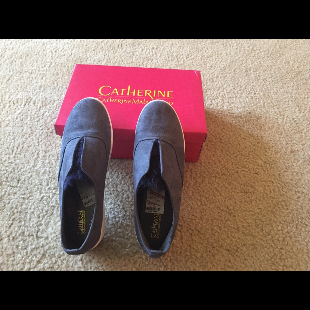 Catherine Malandrino blue suede shoes size 10 - Picture 2 of 6